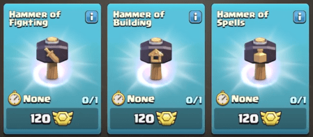 Hammers Clan War Leagues Rewards Clash of Clans 