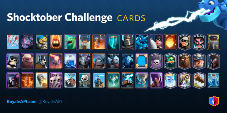 Shocktober Challenge Cards Clash Royale