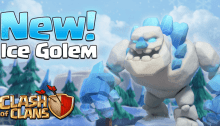 Ice Golem Clash of Clans December Update New Dark Troop